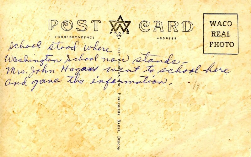 WA - Ellensburg. School Building    *RPPC