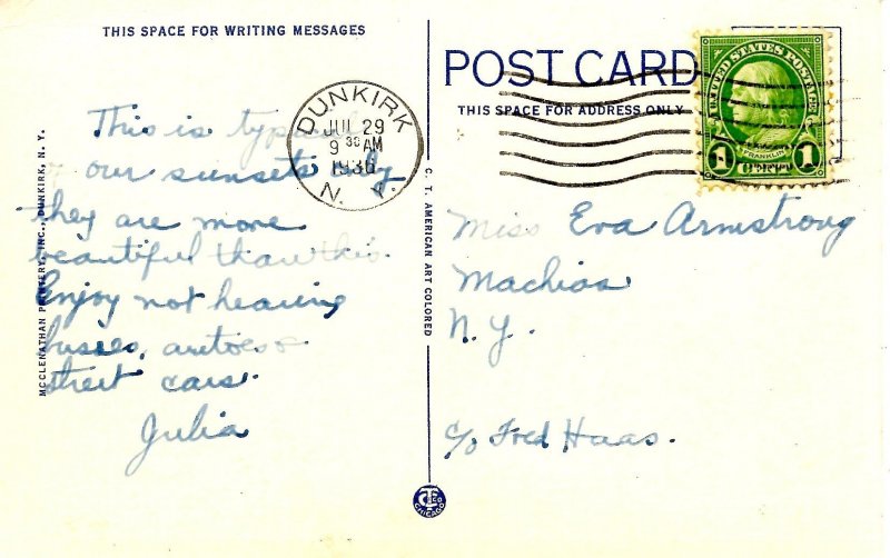 NY - Dunkirk. Sunset on Lake Erie