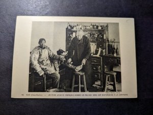 Mint France RPPC Postcard China French Jesuit Treats Sick Person