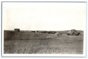 c1910's Farming Threshing Thorson North Dakota ND RPPC Photo Antique Postcard