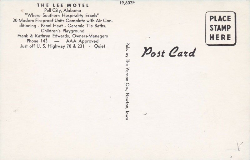 Alabama Pell City The Lee Motel sk7183