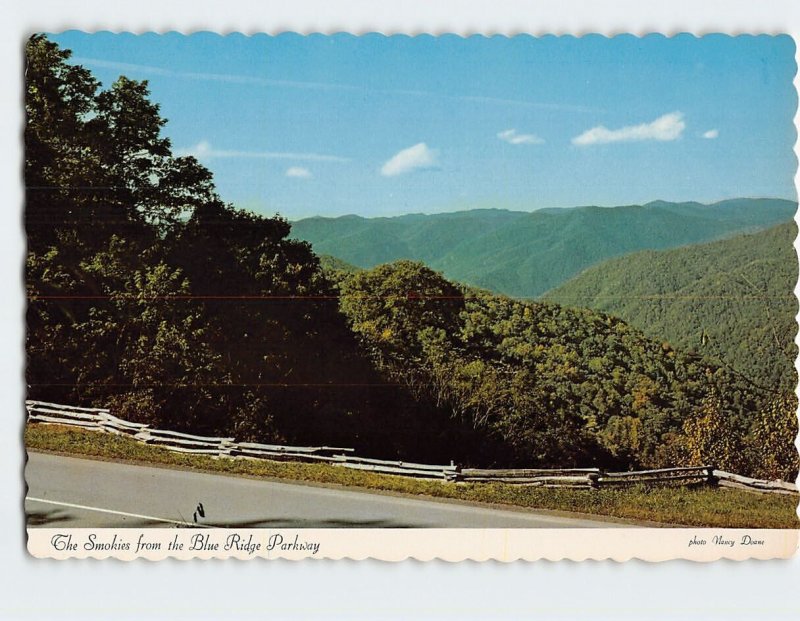 Postcard The Smokies from the Blue Ridge Parkway, North Carolina