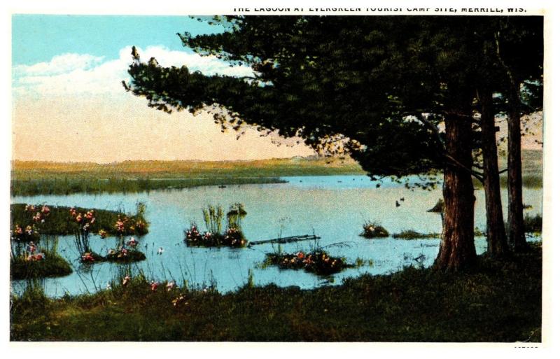 Wisconsin  Merrill , Lagoon at Evergreen Tourist Camp site