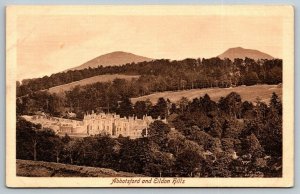 Scotland   Abbotsford & Eildon Hills  Postcard