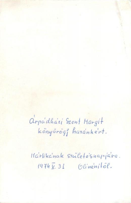 Arpadhazi Szent Margit Hungary photo NOT postcard