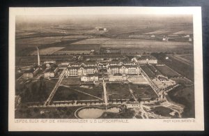 Mint RPPC Postcard Leipzig Germany view of hospitals Zeppelin Airship