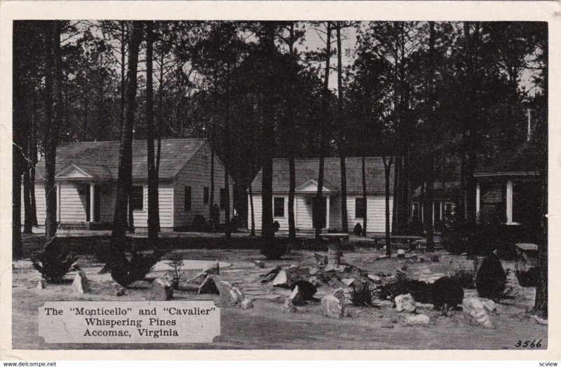 ACCOMAC, Virginia, pre-1907; Monticello and Cavalier cabins, Whispering Pines