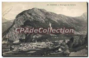 Old Postcard Thones And Mountain Du Calvaire