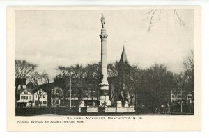 NH - Manchester. Soldiers' Monument & Common