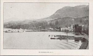 Summerland  BC British Columbia Waterfront Paddle Steamer Litho Postcard H9