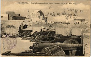 PC CPA MOROCCO, CASABLANCA, BATTERIE MAROCAINE, VINTAGE POSTCARD (b15314)