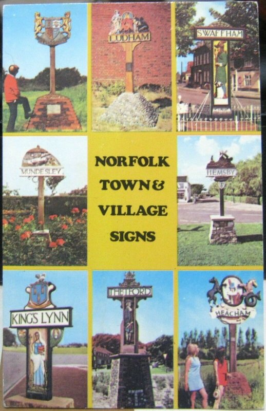 England Norfolk Town and Village Signs - posted 1985