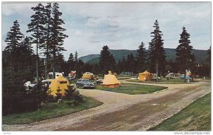 Camping grounds at Ingonish, Cape Breton Highlands National Park, Nova Scotia...