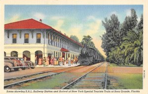 Railway Station New York Special Train BOCA GRANDE, FL Depot c1930s Postcard