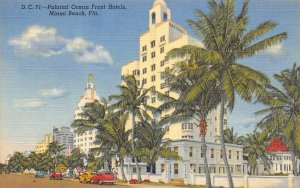 LP30    Miami Beach Florida Postcard Ocean Front Hotels