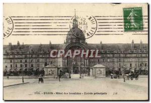 Old Postcard Paris Hotel des Invalides main entrance