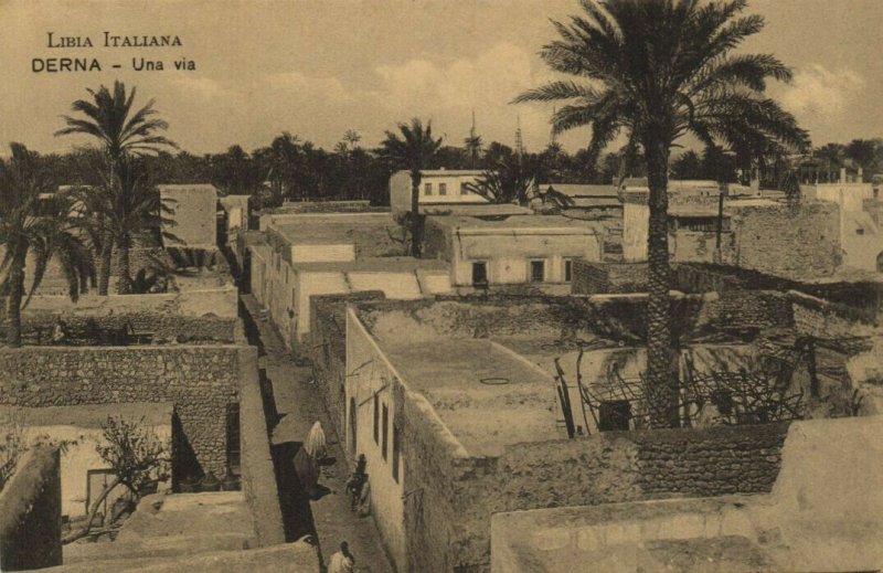 PC LIBYA, DERNA, UNA VIA, Vintage Postcard (b40037)