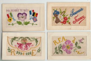 EMBROIDERED SILK COLLECTION 482 Vintage Postcards with BETTER Pre-1940 (L3134)