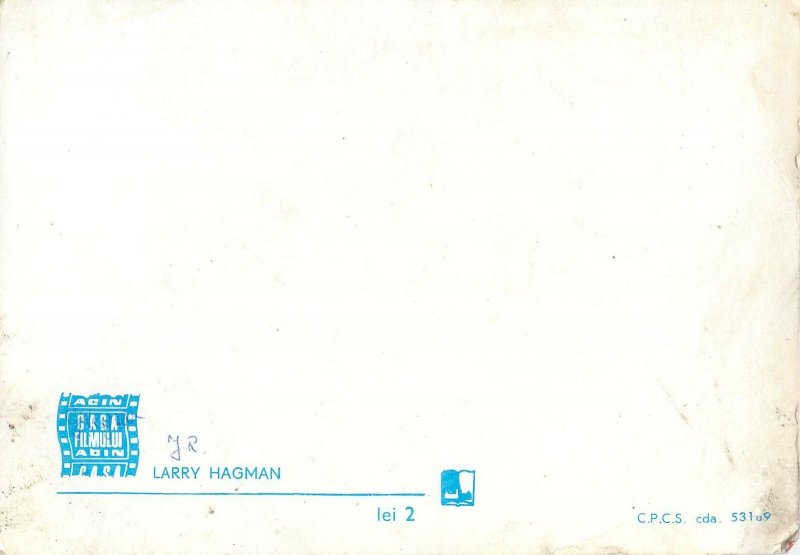 Actor Larry hagman hat black suit Postcard