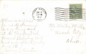 G21/ Plainwell Michigan RPPC Postcard 1941 Stores Autos Sweet Shop
