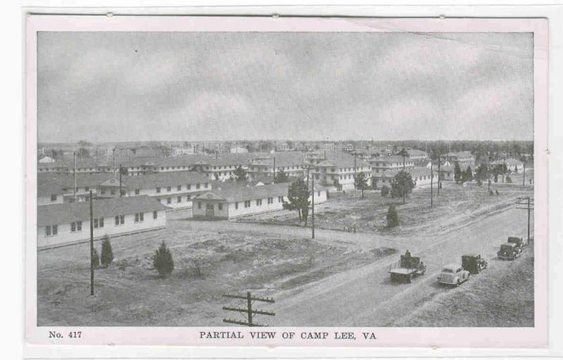 Panorama Camp Lee Army Camp Virginia 1940s postcard