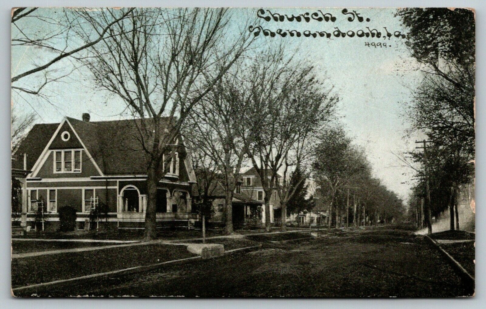 Shenandoah IowaChurch Street HomesCarriage Block1911 Blue Sky CU