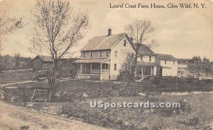 Laurel Crest Farm House - Glen Wild, New York NY Postcard