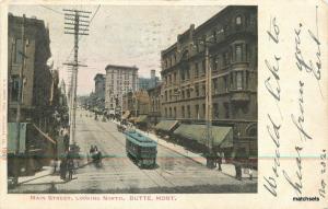 1906 Main Street North Trolley Butte Montana Kropp undivided postcard 8933