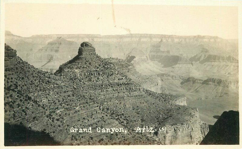 Aerial View Grand Canyon Arizona 1920s RPPC Photo Postcard 20-2483