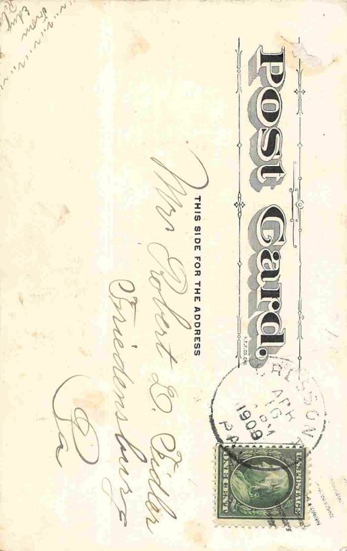 Cowgirl Pioneer Western Miner Pick 1909 postcard