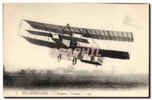 Old Postcard Jet Aviation Airplane Farman