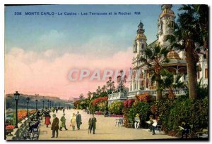 Old Postcard Monte Carlo Casino Terraces and the Rock