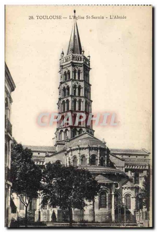 Postcard Old Toulouse Church St Sernin The Apse