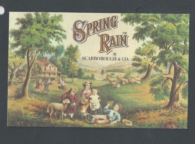 Post Card Ca 1983 Advertising Spring Rain A Feminine Fragrance Potpourri Etc