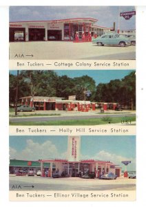 FL - Ormond Bch, Daytona Bch & Holly Hill. Tucker's Std Oil Gas Stations ca1953 