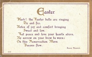 Easter Hark The Bells Are Ringing To & Fro Eastertide Greetings Vintage Postcard