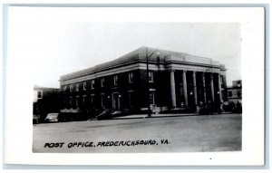 Fredericksburg Virginia VA RPPC Photo Postcard Post Office c1940's Vintage