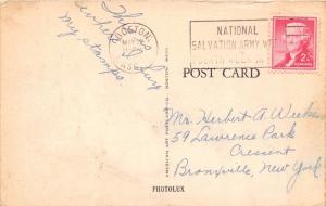 MELROSE MASSACHUSETTS POST OFFICE PHOTOLUX POSTCARD 1956