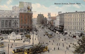 Monroe Avenue Detroit's Greatest Amusement Thoroughfare Detroit MI 