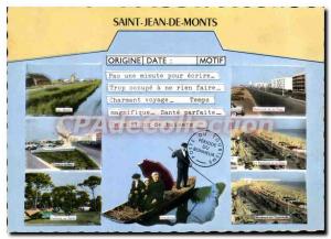 Postcard Moderne Saint Jean De Monts camping boulevards Beach Esplanade