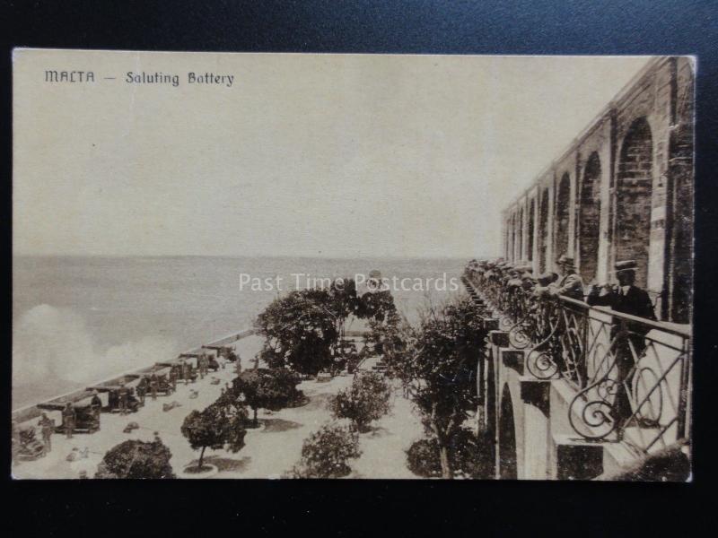 Malta: Saluting Battery - Old Postcards