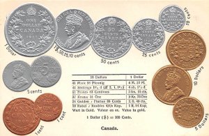 Canadian, Super Rare, Very Hard to Find, Canada Coin Postcard