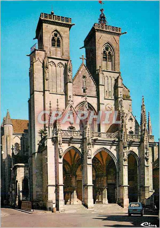 Modern Postcard Semur en Auxois (Cote d'Or) Notre Dame Church