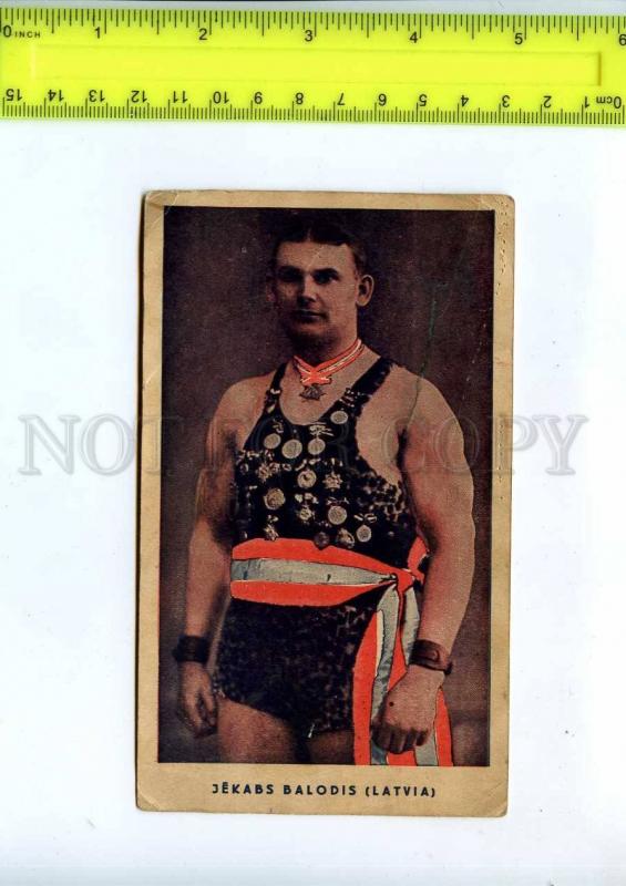 198068 Jekabs BALODIS Latvia WRESTLER Vintage PC