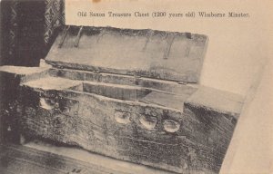 B055 England Old Saxon Treasure Chest Wimborne Minster vintage postcard