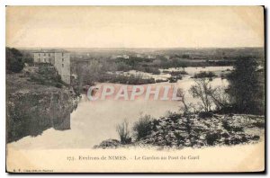 Old Postcard surroundings Nimes Gardon at the Pont du Gard