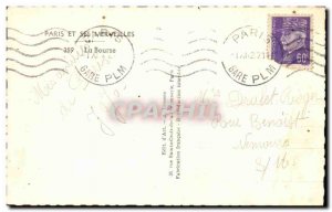 Old Postcard Paris Bourse and Merveillles