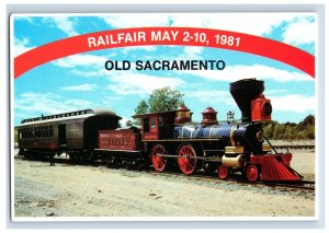 Vintage Railfair Old Sacamento.  Postcard &DE