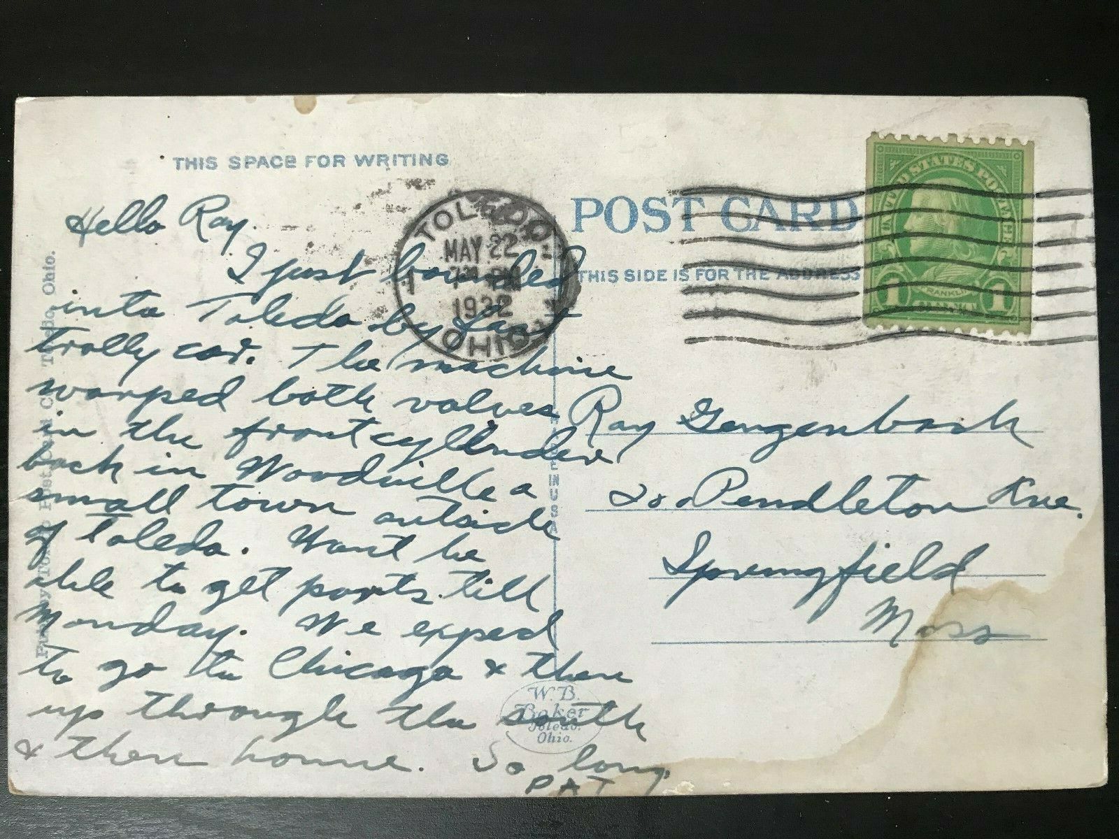 Vintage Postcard 1932 The Ohio Bank Building Toledo Ohio United