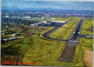 Postcard Japan Nagoya International Airport aerial runway